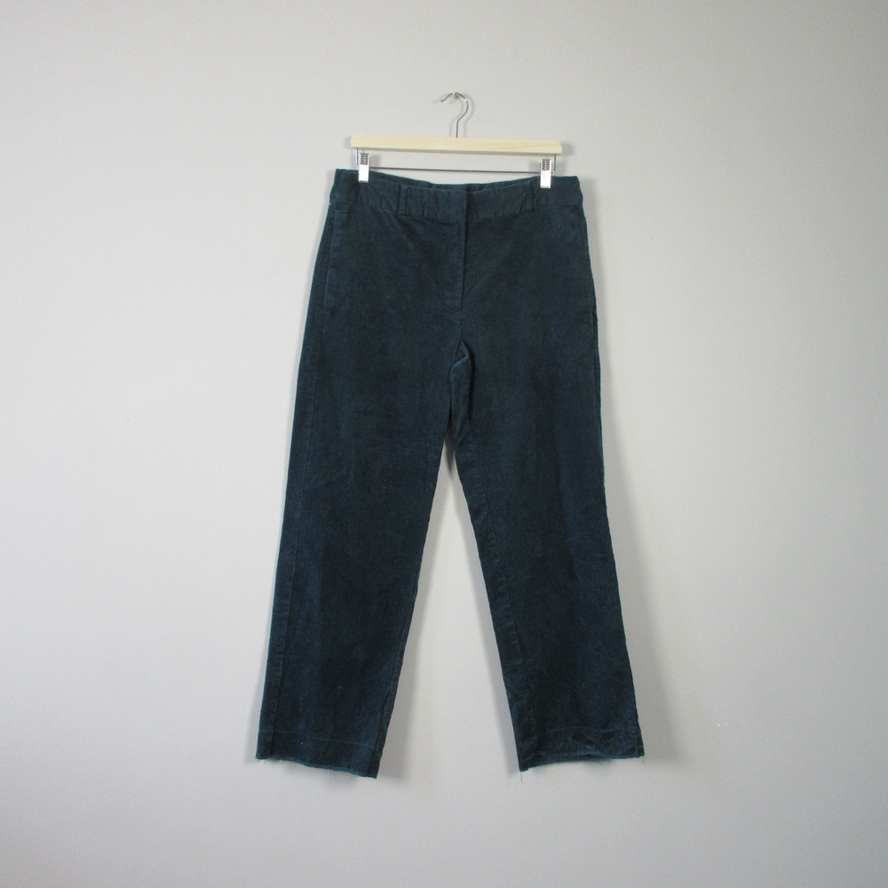 Banana Republic Corduroy Straight Leg Trousers Women Blue 12 Cotton Casual 558